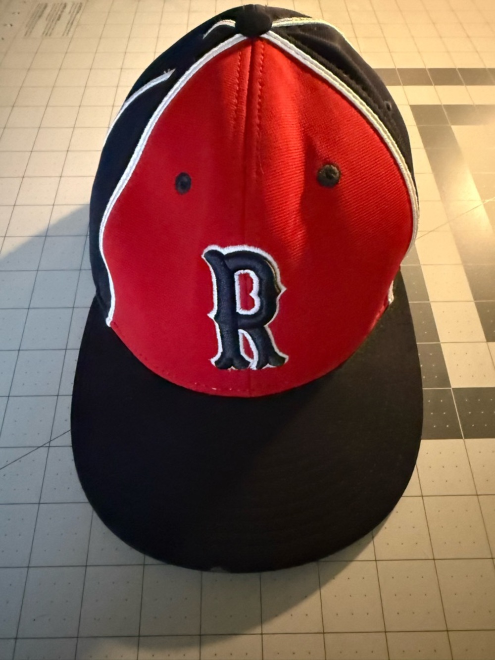 Red and Black Baseball Cap with 'R' Logo